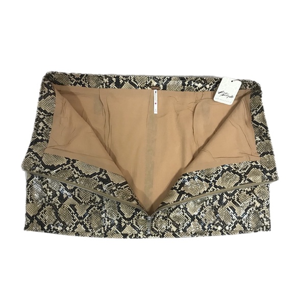 Free People Snake Skin Mini Skirt - Picture 5 of 9